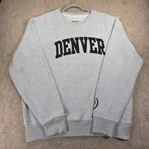 New York Popular Denver Sweatshirt Mens XL Gray Crewneck Colorado Pullover